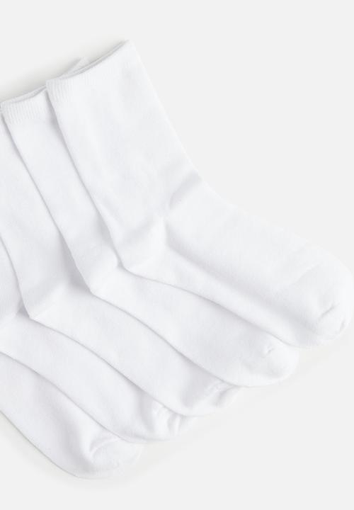 Pop Candy - 5 Pack crew socks - white