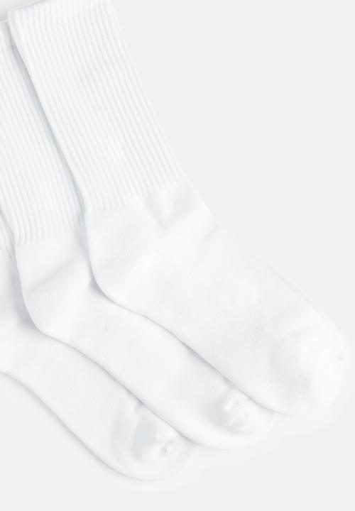 Cotton On - 3 Pack Essential Socks - White