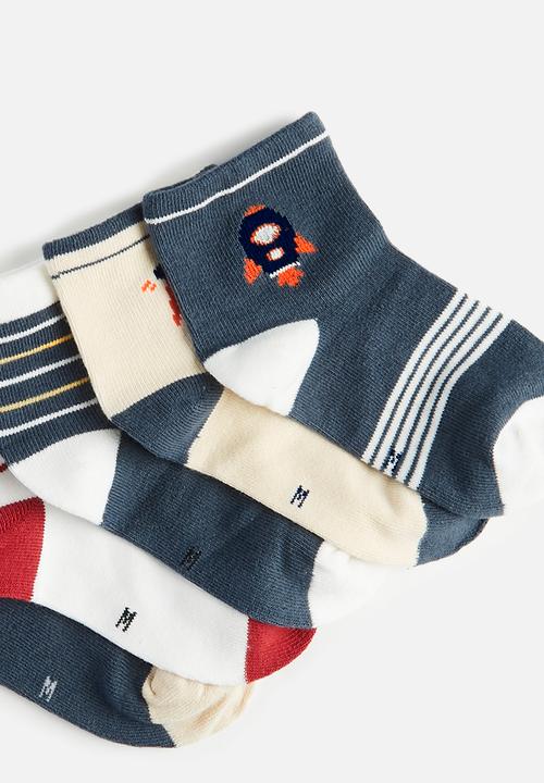 Pop Candy - 5 Pack space themed crew socks - multi