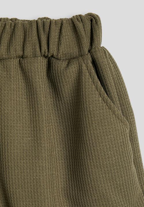 Pop Candy - Waffle knit tee and shorts - olive