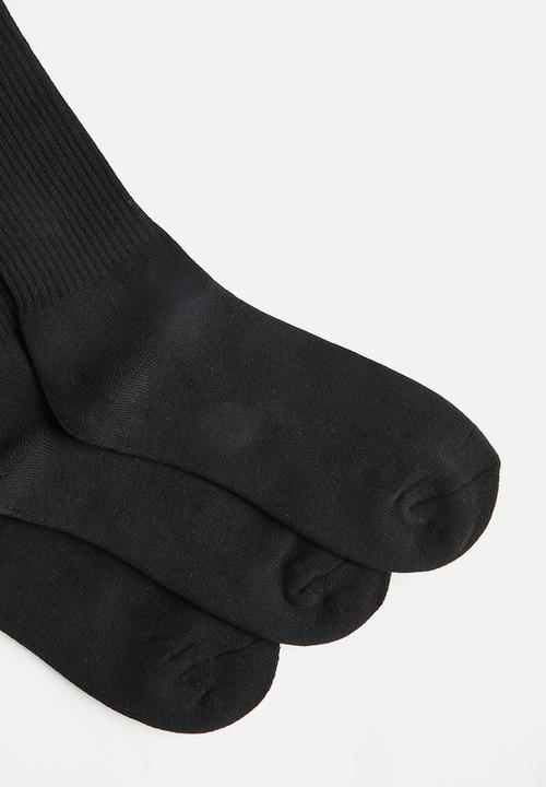 Cotton On - 3 Pack Essential Socks - Black
