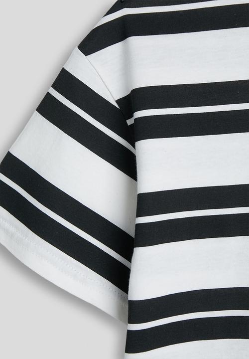 Pop Candy - Striped crew neck tee - black stripes