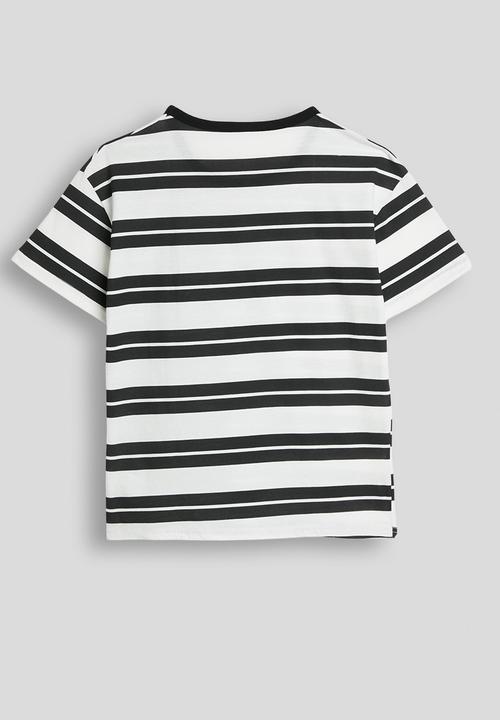 Pop Candy - Striped crew neck tee - black stripes