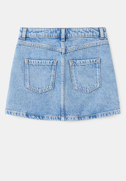 MANGO - Skirt Arizona - Open Blue