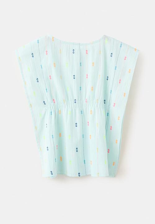 MANGO - Dress Kafty - Light Pastel Blue