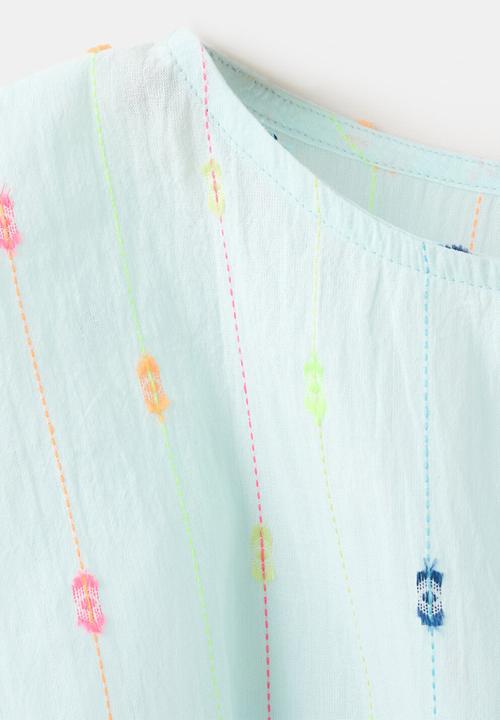MANGO - Dress Kafty - Light Pastel Blue