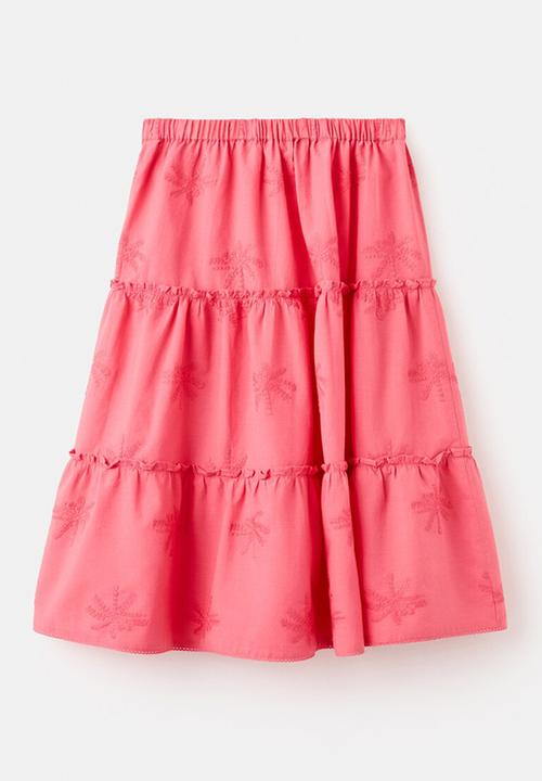MANGO - Skirt Fresaset - Medium Red