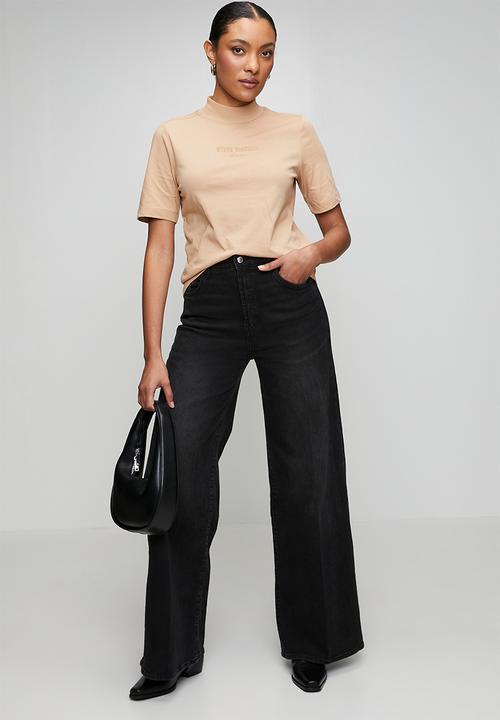 Steve Madden - Ladies kelly high neck T-shirt - caramel
