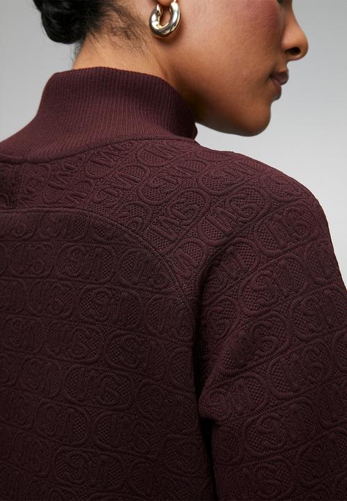 Steve Madden - Ladies janet jacquard henley top - shiraz