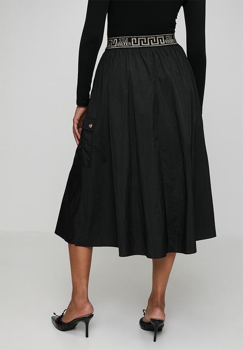 Steve Madden - Ladies betty fit & flare cargo skirt - black