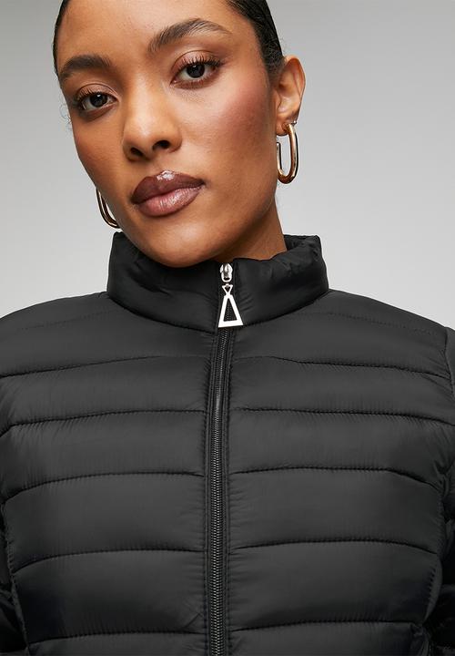 Stella Morgan - Long sleeve Zip Through Comfy Puffer Jacket - Black