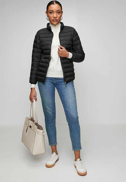 Stella Morgan - Long sleeve Zip Through Comfy Puffer Jacket - Black