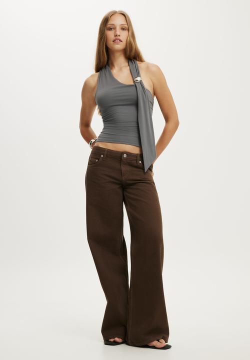 Cotton On - Hold Me Hardware Scarf Halter - Urban Grey