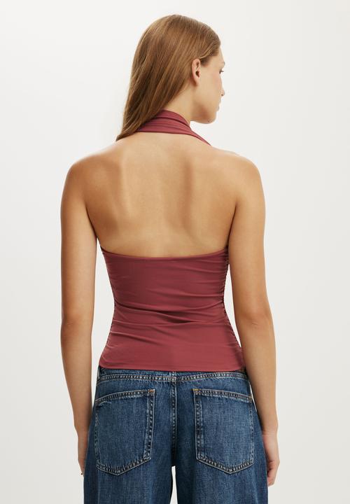 Cotton On - Stella Hardware Scarf Halter - Warm Clay