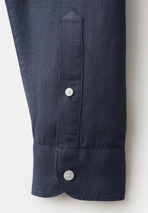 MANGO - Rupit  100% Linen  Shirt - Medium Blue