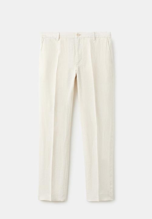 MANGO - Trousers Soller - Light Beige