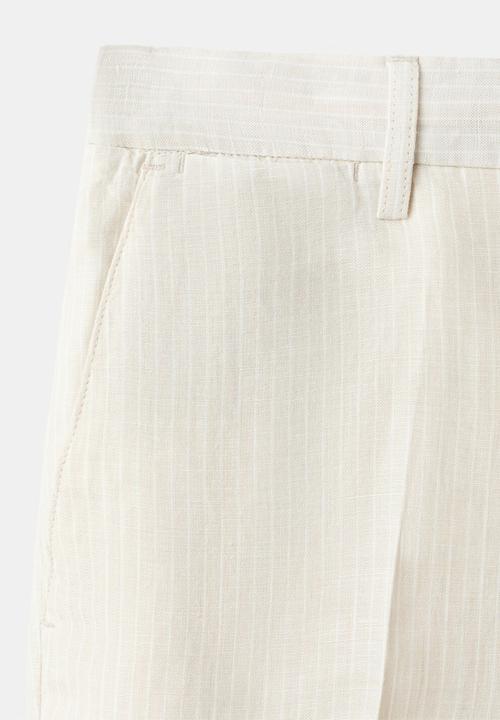 MANGO - Trousers Soller - Light Beige