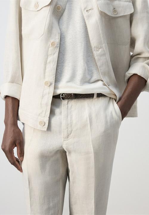 MANGO - Trousers Soller - Light Beige
