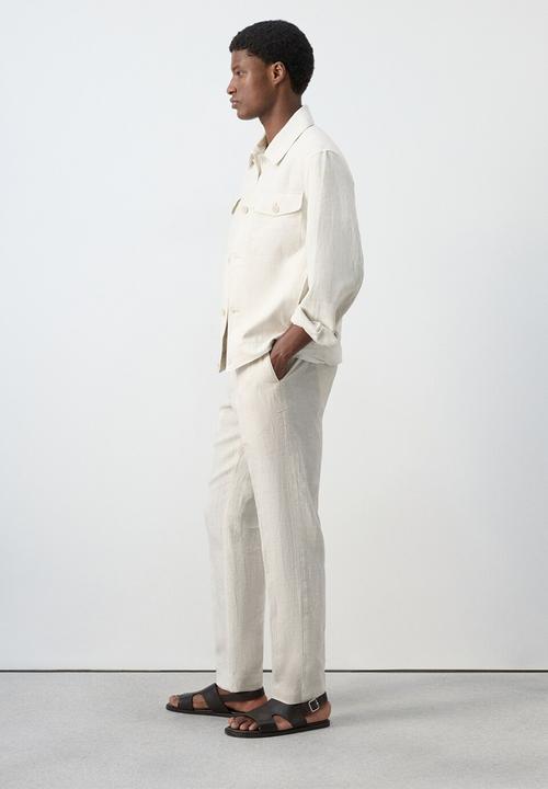 MANGO - Trousers Soller - Light Beige