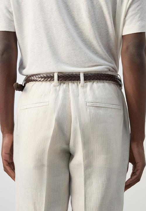 MANGO - Trousers Soller - Light Beige
