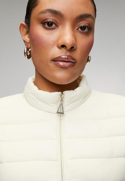 Stella Morgan - Puffer jacket Long Zip Through Comfy Puffer Jacket - White