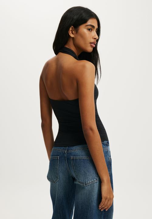 Cotton On - Stella Hardware Scarf Halter - Black