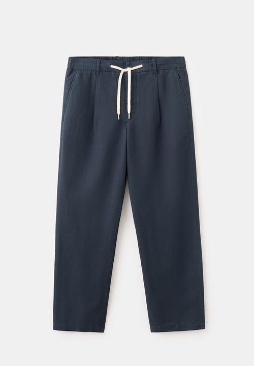 MANGO - Trousers Sants - Navy