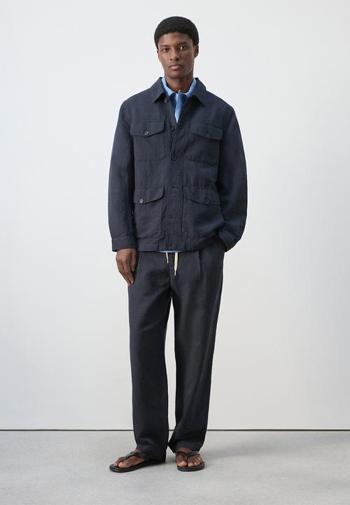 MANGO - Trousers Sants - Navy