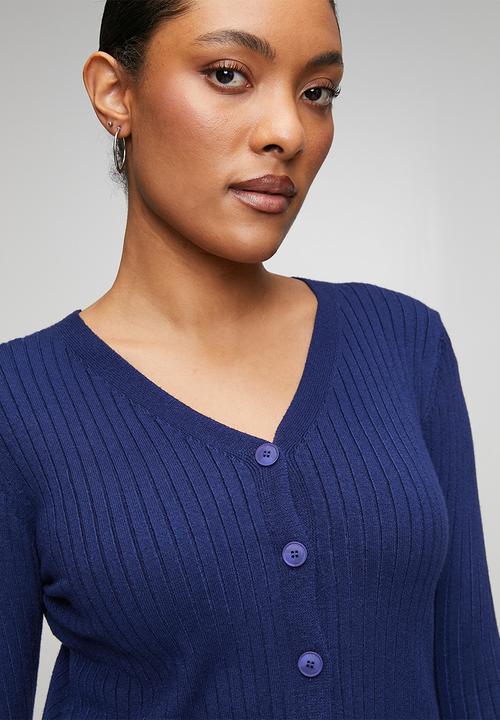 Stella Morgan - Lettuce Trim Cardigan - Navy