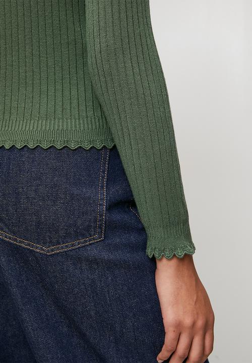 Stella Morgan - Lettuce Trim Cardigan - Green