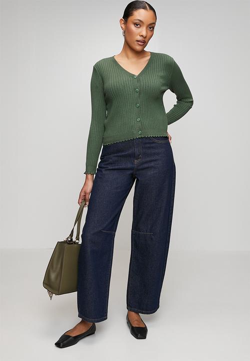 Stella Morgan - Lettuce Trim Cardigan - Green