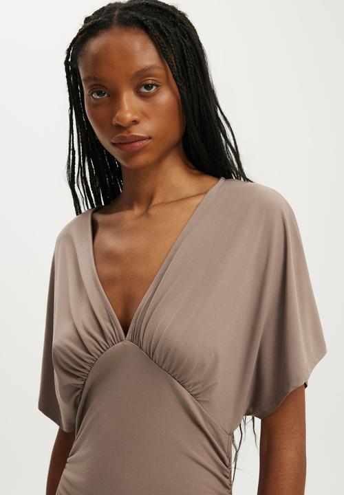 Cotton On - Jana V Neck Tunic - Washed Mocha