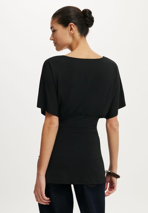Cotton On - Jana V Neck Tunic - Black