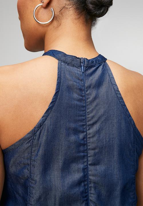 Trendyol - Maxi Tencel Denim Dress - Dark Blue