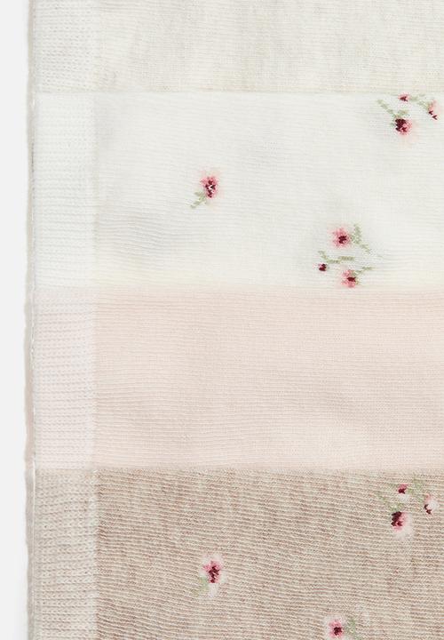 H&M - 7-pack socks - beige marl/floral