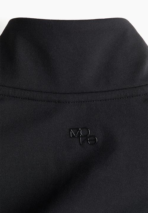 H&M - Softmove™ zip-through sports jacket - black
