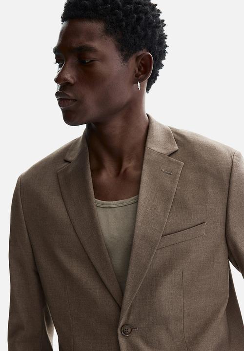 H&M - Regular fit single-breasted jacket - dark beige