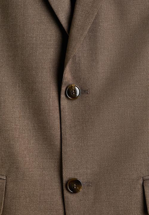 H&M - Regular fit single-breasted jacket - dark beige
