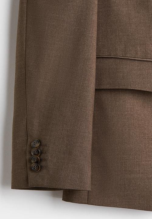 H&M - Regular fit single-breasted jacket - dark beige