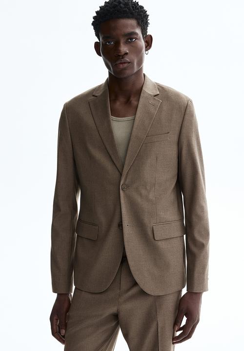H&M - Regular fit single-breasted jacket - dark beige