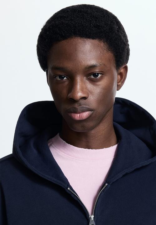 H&M - Oversized fit zip-through hoodie - dark blue