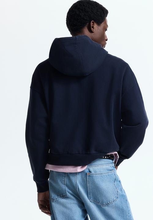 H&M - Oversized fit zip-through hoodie - dark blue
