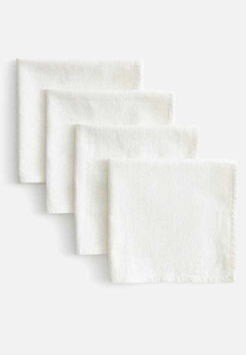 H&M - 4-Pack linen-blend napkins - white