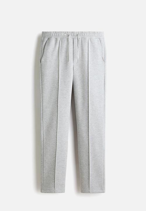 H&M - Regular fit tailored joggers - light grey marl