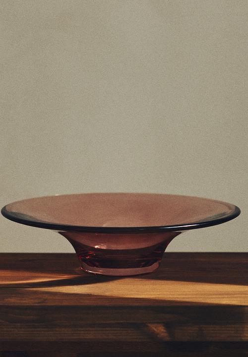 Large glass bowl - pink