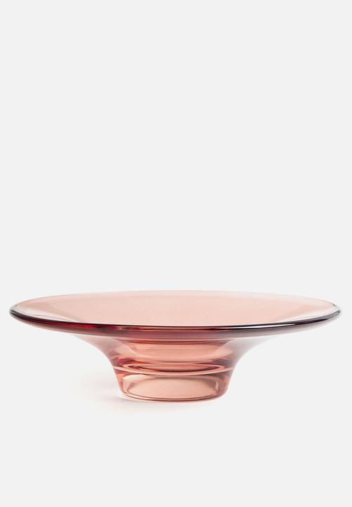 H&M - Large glass bowl - pink