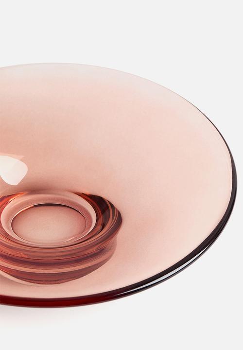 H&M - Large glass bowl - pink