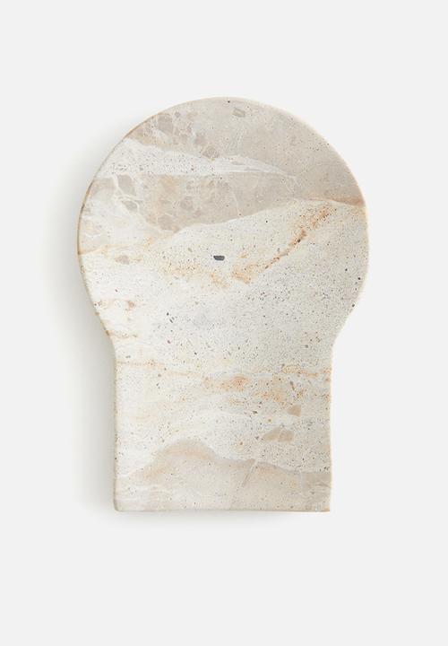 H&M - Marble spoon rest - light beige/marbled
