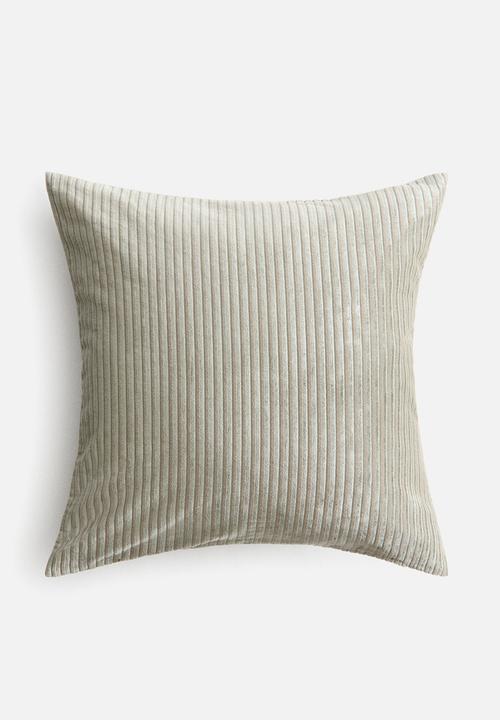 H&M - Corduroy cushion cover - light khaki green