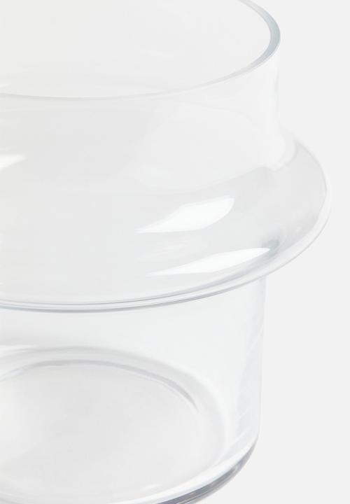 H&M - Wide tiered glass vase - transparent